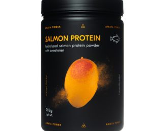 Amata Power Salmon Protein in mango flavor