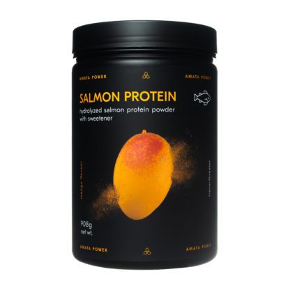 Amata Power Salmon Protein in mango flavor