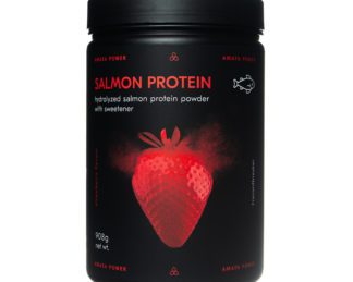 Amata Power Salmon Protein in strawberry flavor