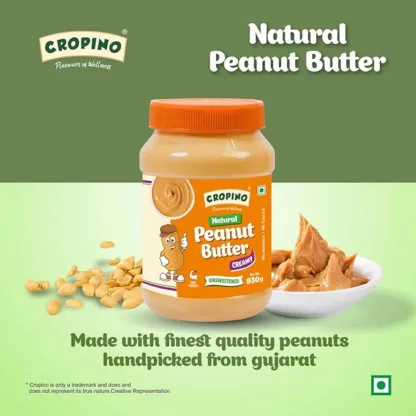 CROPINO Unsweetened Peanut Butter Creamy (930g)