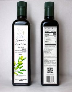 Samad's Real Front And Back Of 500 ML Unit Italy Bottle
