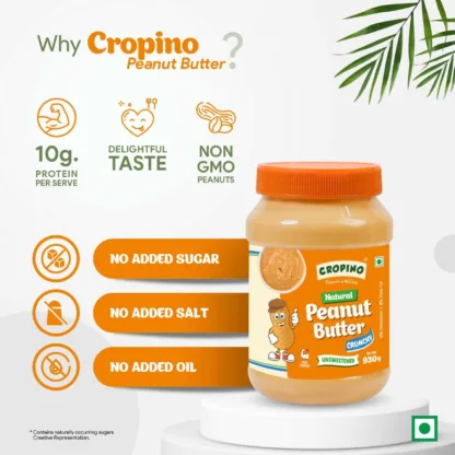 CROPINO Natural Peanut Butter Crunchy (930gm)