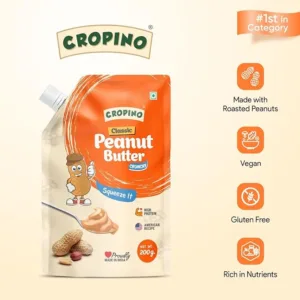 CROPINO Classic Peanut Butter Crunchy Spout Pack (200gm)
