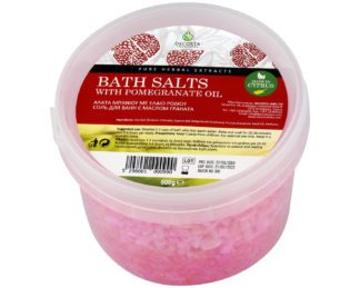 Sea salts with pomegranate oil